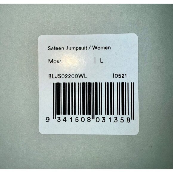 NWT‎ ETTITUDE Sateen Bamboo Jumpsuit Size L Pockets Zip In Back plunging V - Picture 6 of 8